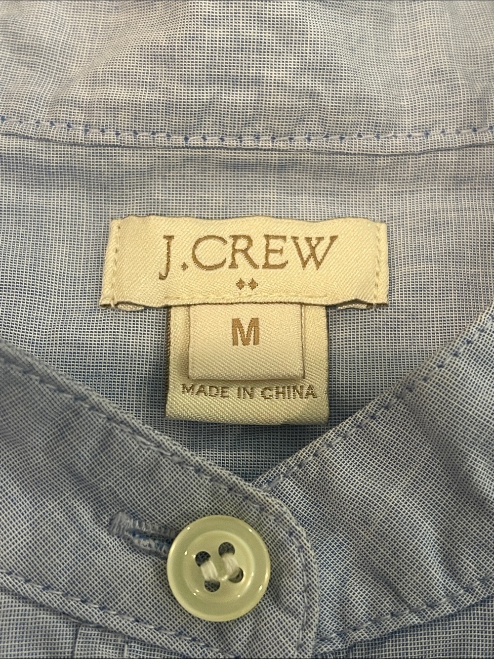 J.Crew Pleated Classic Cotton Button Down Shirt In Light Blue Size M - Picture 6 of 7